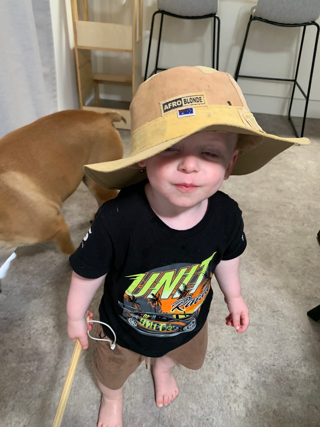 Customer photo review of Bucket Hat, Sand