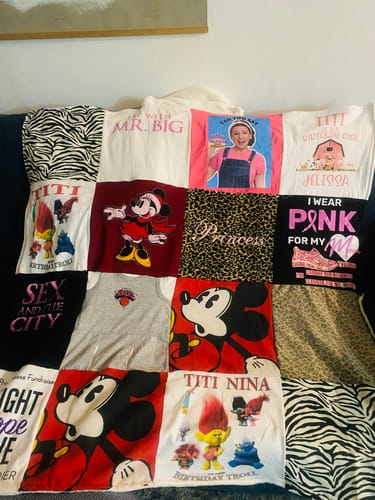 Customer photo review of Classic T-Shirt Blanket