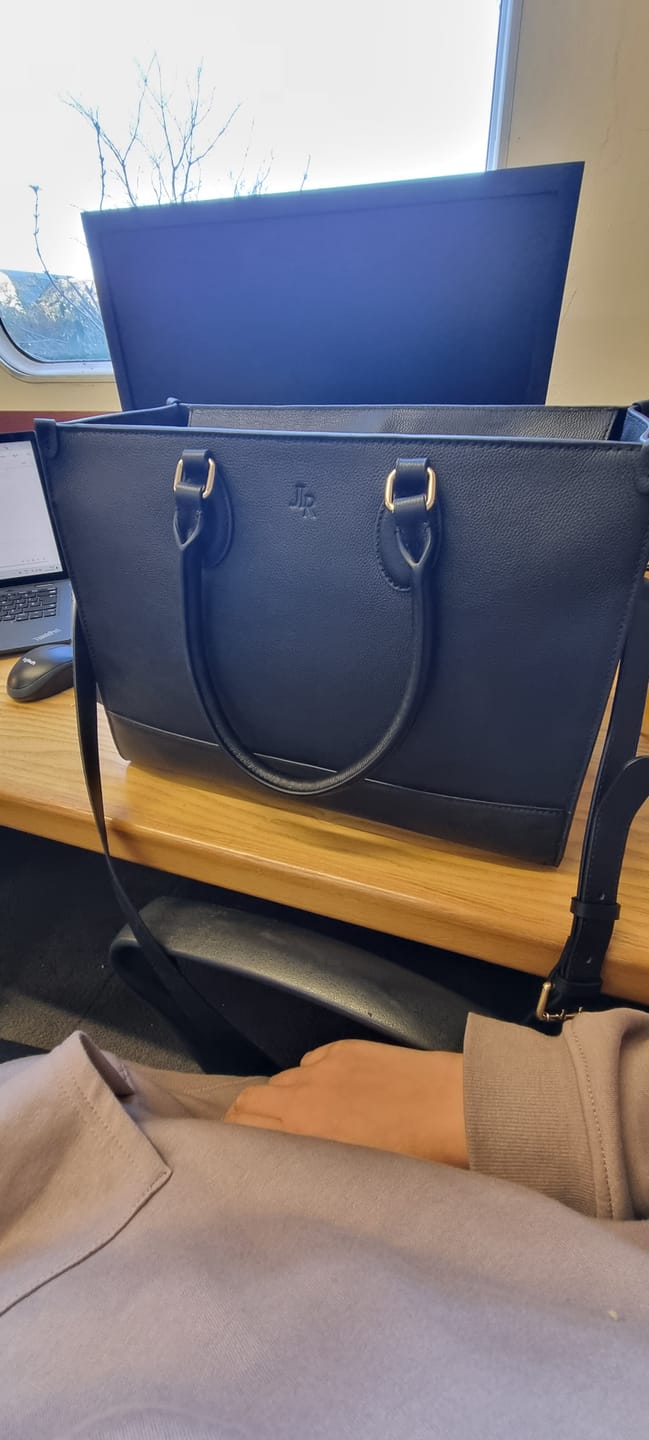 Customer photo review of The Belgrave Work Bag - Black Leather