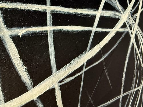 Customer photo review of Black Abstract Painting #ABAV523