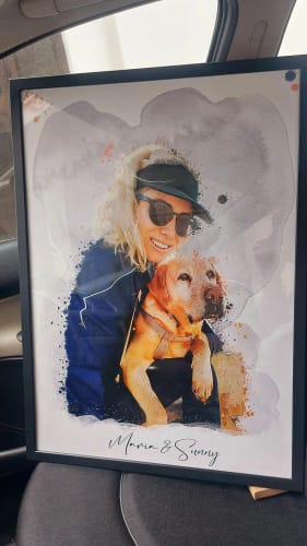 Customer photo review of Πορτραίτο Κατοικίδιου - Πόστερ με κάδρο