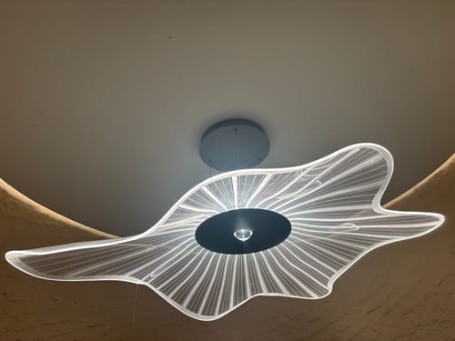 Customer photo review of Aqua Gem Pendant Lamp Beige Leather Dia20cm CY-DD-1048/20