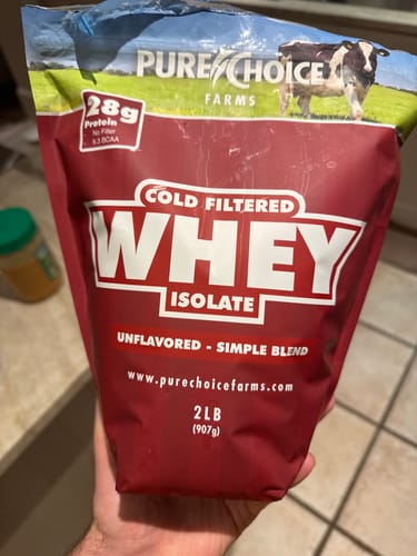 Customer photo review of Whey Protein Isolate Unflavored