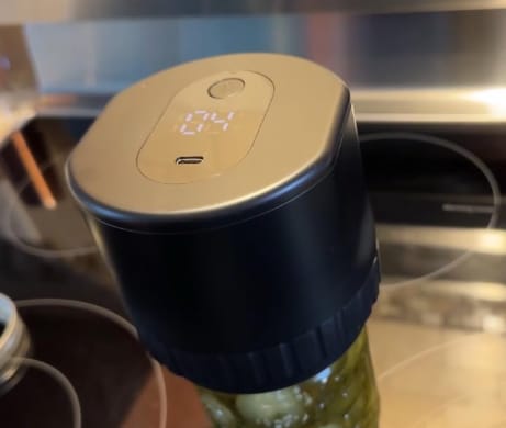Customer photo review of Mason Jar Vacuum Sealer Kit