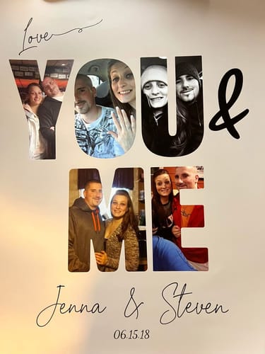 Customer photo review of You & Me - Personalised Poster