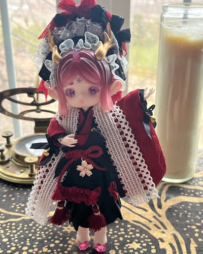 Customer photo review of Dessert Series Cherry Mousse 1/12 BJD Clothing Set