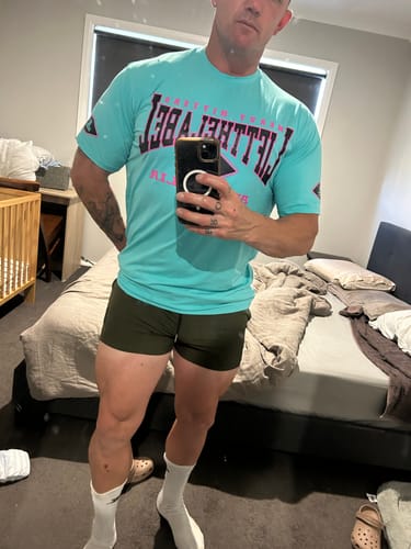Customer photo review of Quads of the Gods - Lift Shorts - Dark Army Green
