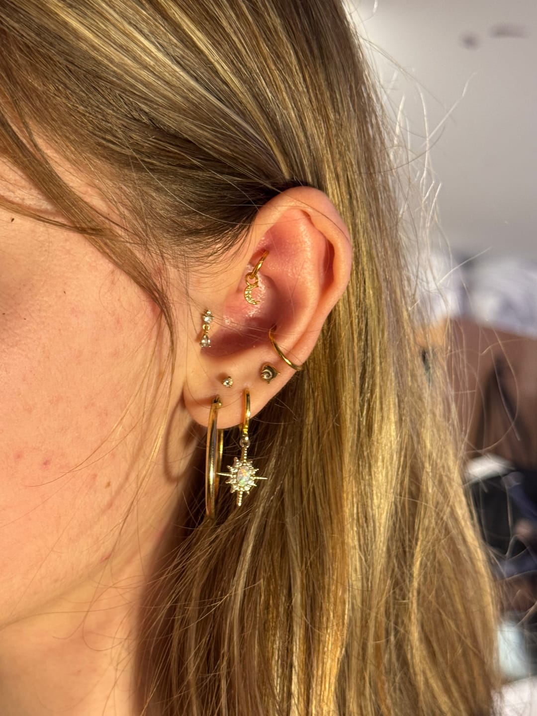 Customer photo review of Cartilage Hoop (16g)