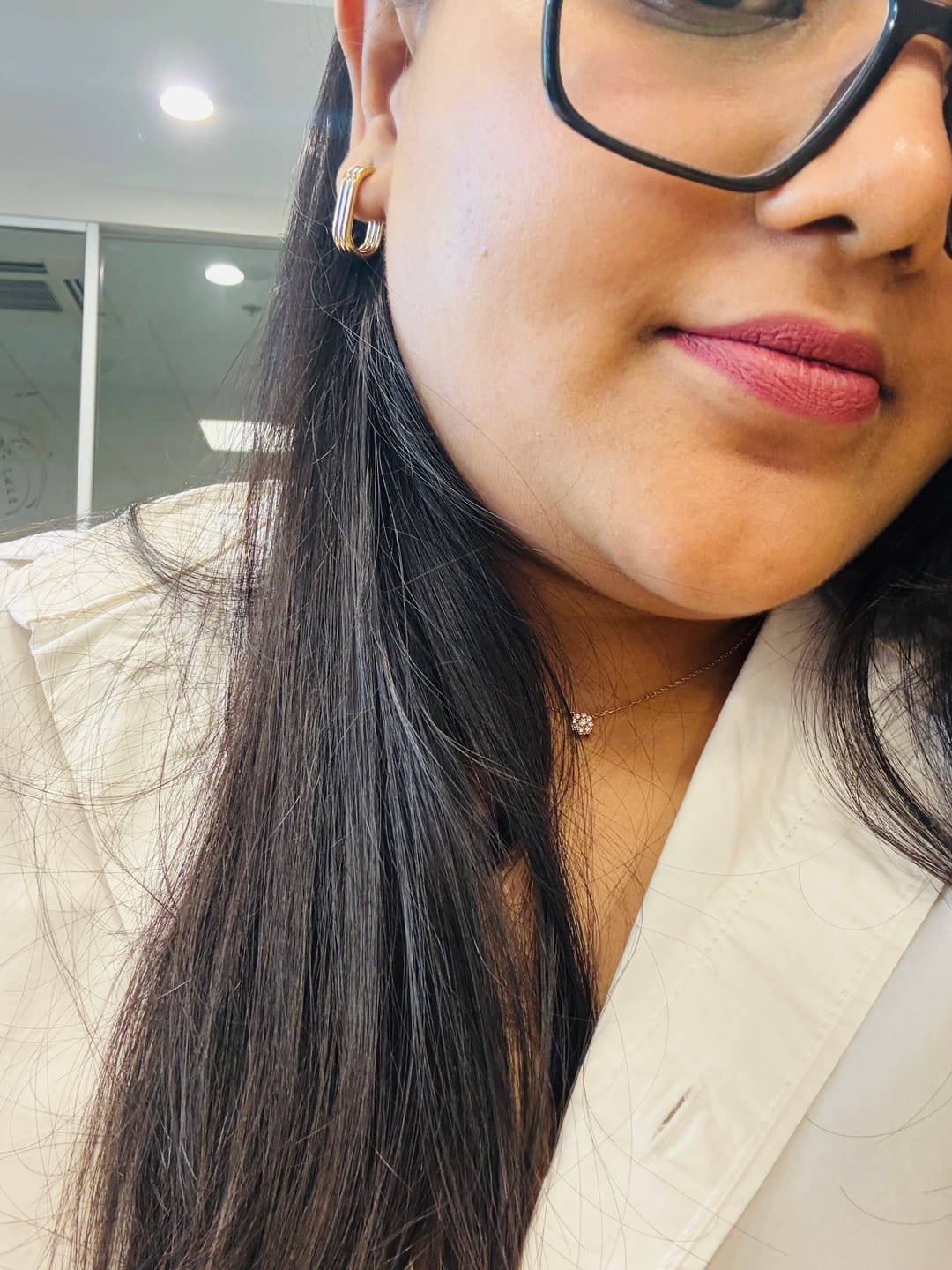 Customer photo review of Double Helix Earrings