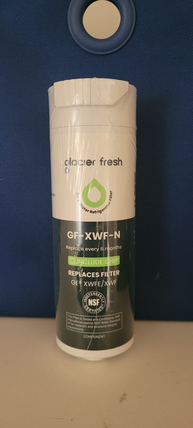 Customer photo review of Glacier Fresh Compatible with GE XWFE Refrigerator Water Filter(with chip)