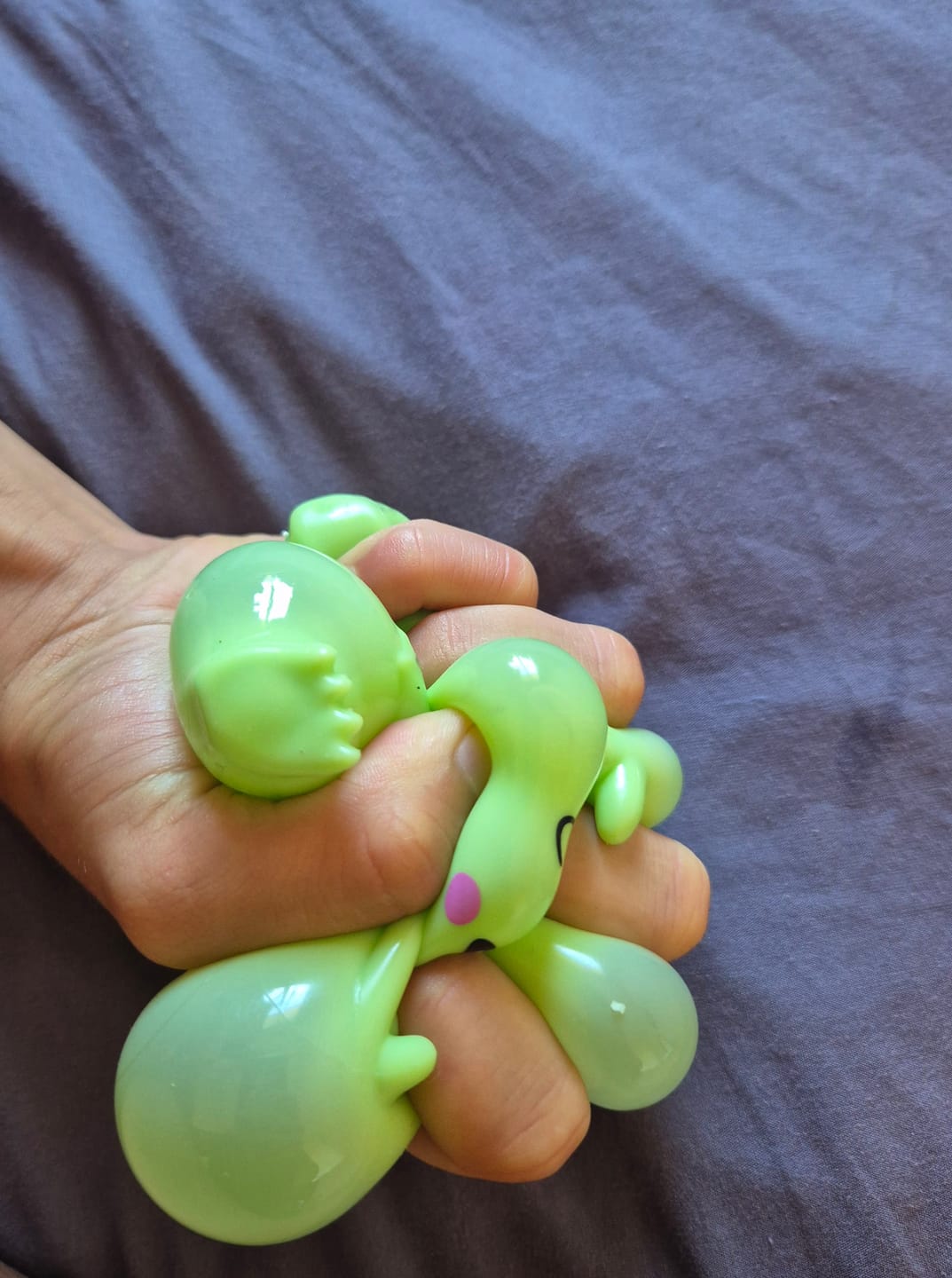 Customer photo review of Bubblegum Axolotl Squishy Sensory Toy
