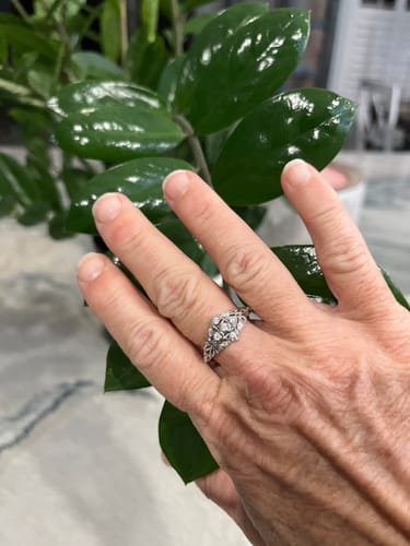 Karen C. review of Celtic Knot Moissanite Cluster Engagement Ring image 1 out of 1