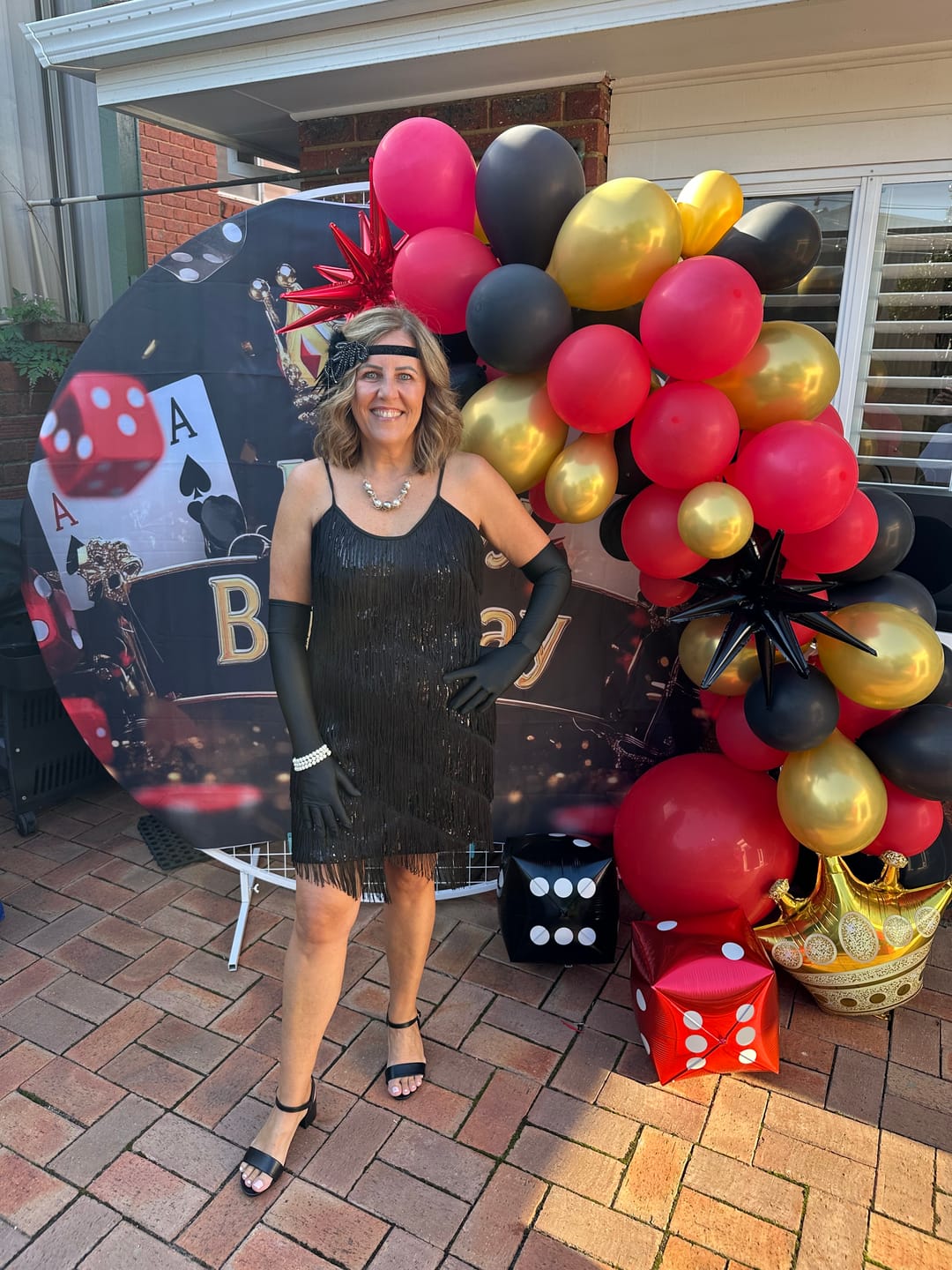 Customer photo review of Black Fringe Flapper Dress
