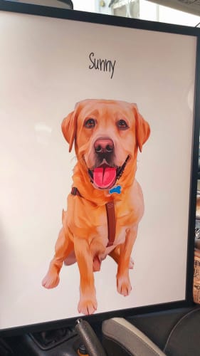 Customer photo review of Πορτραίτο Κατοικίδιου - Πόστερ με κάδρο