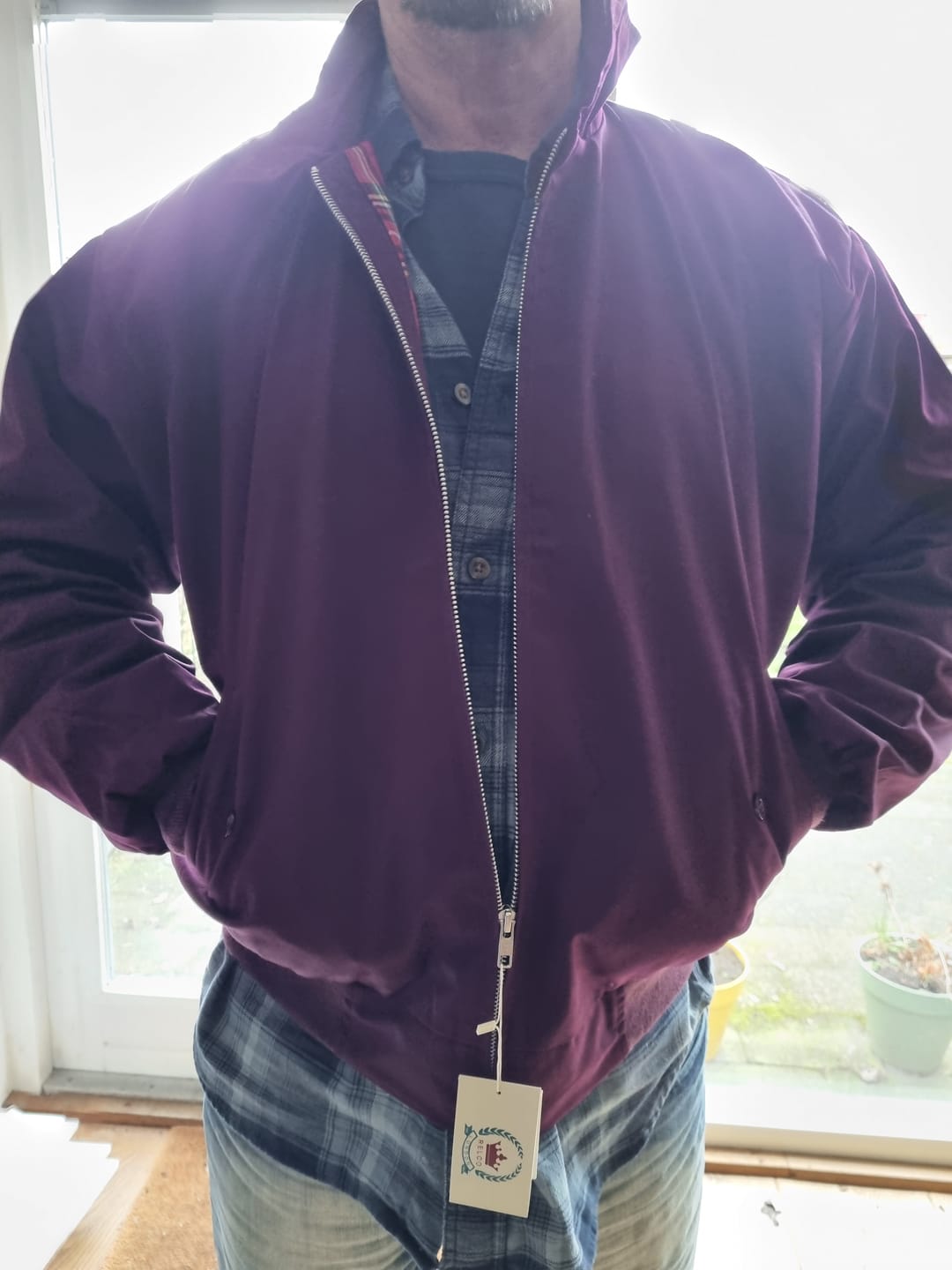 Customer photo review of Harrington Jacket - Wine