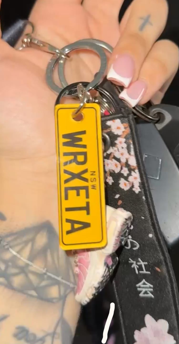 Customer photo review of NSW Traditional Licence Plate Custom Keychain