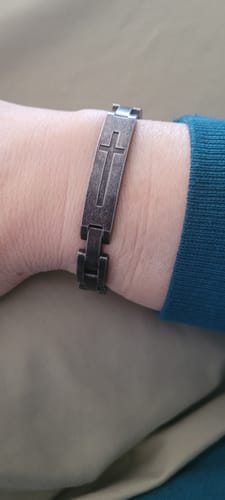 Customer photo review of Special Offer! Lord's Prayer Bracelet (Size M-L or L-XL) - Helps Pair Veterans With A Service Dog Or Shelter Dog