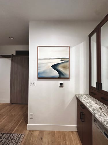 Customer photo review of Serene Coastline Canvas Art