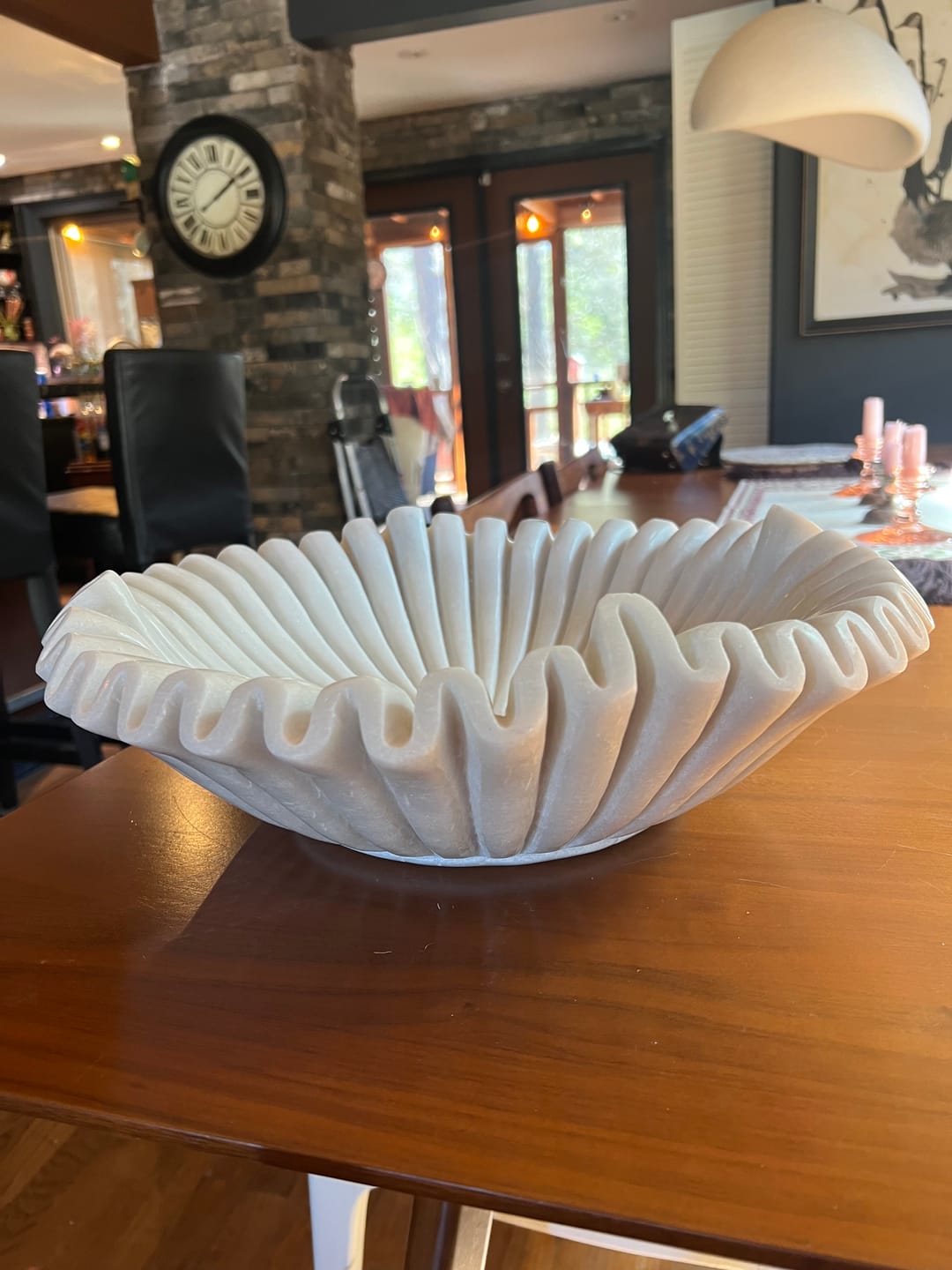 Customer photo review of Marble Ruffle Wash Basin