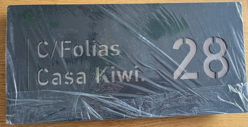 Customer photo review of Numero civico e testo modello Stencil Horizontal