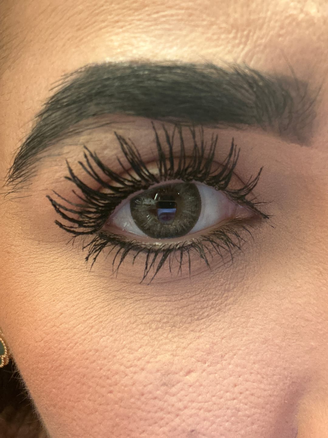 Customer photo review of Sandy Gray Contact Lenses