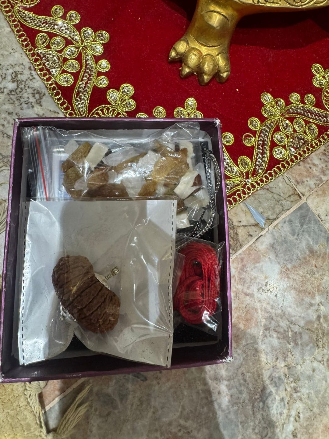 Customer photo review of 21 Mukhi Nepali Rudraksha Certified Original – Kuber Rudraksha for Wealth & Prosperity | Rudraksha Shop