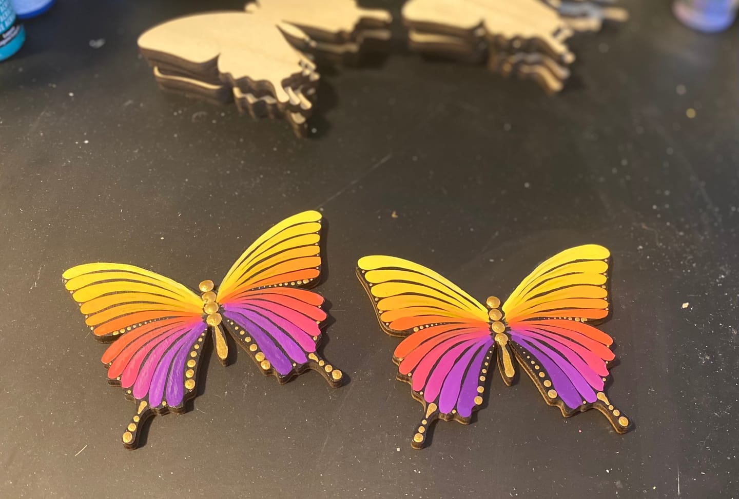 Customer photo review of Unfinished Wood Butterfly | Insect | Animal | Wildlife | Craft Cutout | up to 46" DIY