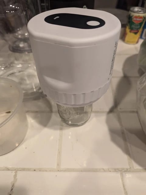 Customer photo review of Mason Jar Vacuum Sealer Kit