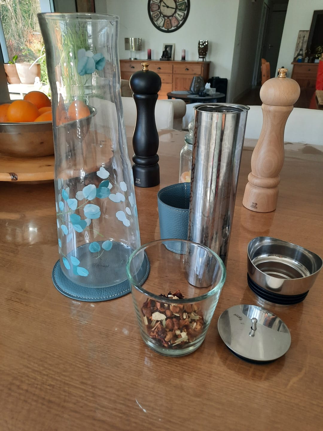 Customer photo review of Théière en Verre Infuseur à Thé Eucalyptus