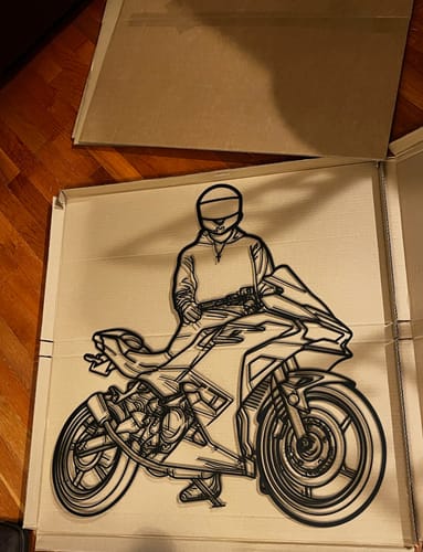 Customer photo review of Your Custom Bike Silhouette Metal Wall Art