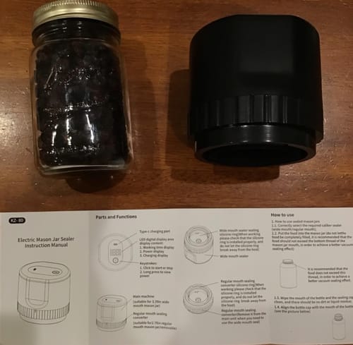 Customer photo review of Mason Jar Vacuum Sealer Kit