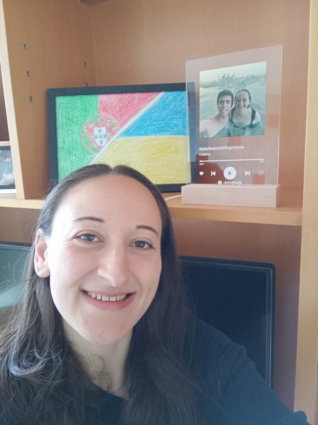Customer photo review of Lâmpada Spotify Personalizável (Foto & Música)