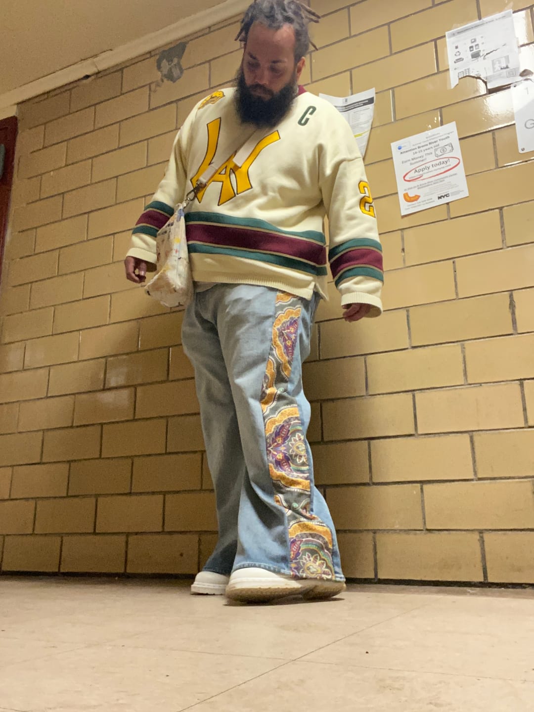 Customer photo review of Knit Hockey Jersey - Cream V2