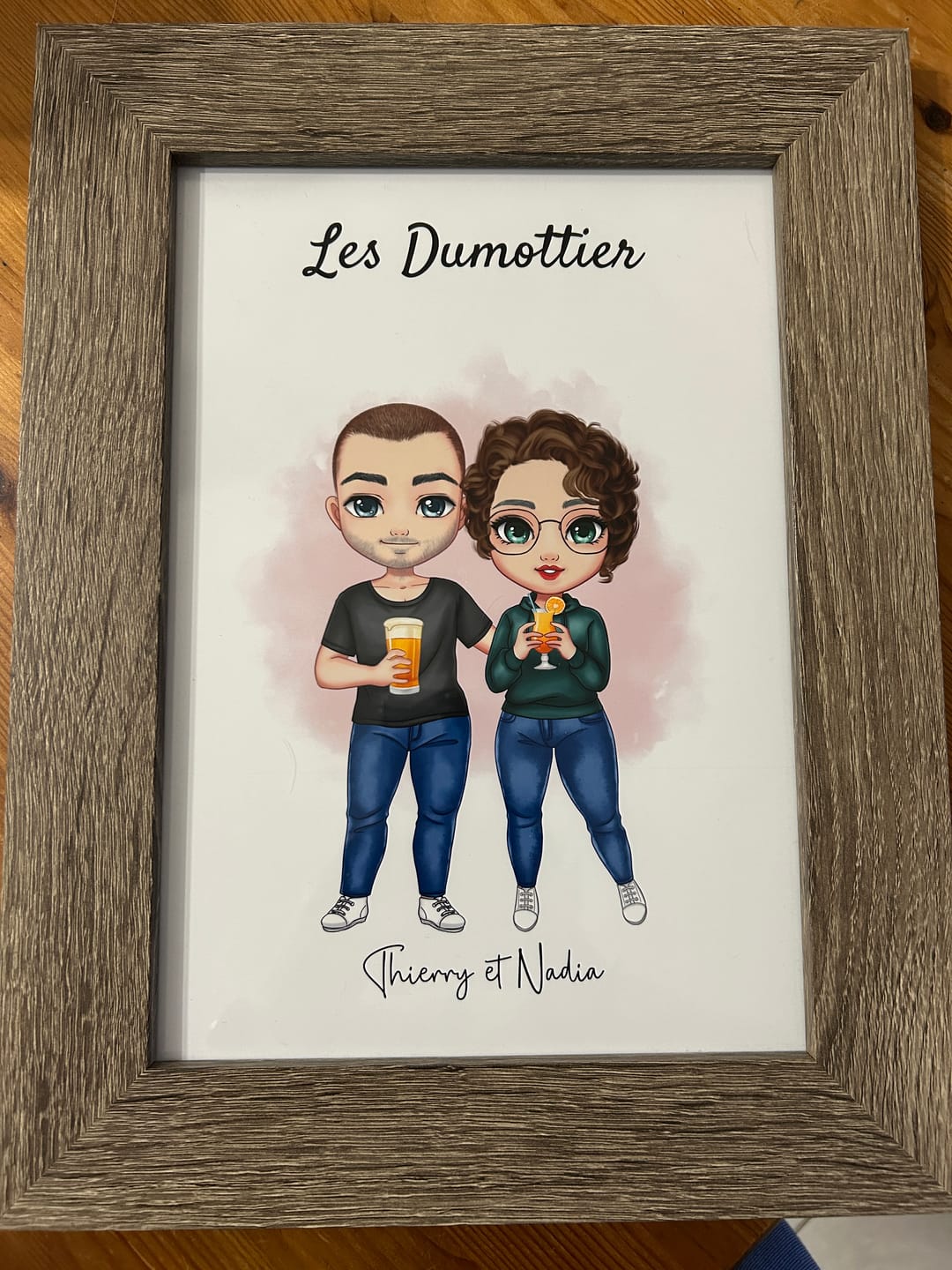 Customer photo review of Affiche Personnalisée - Couple Chibi