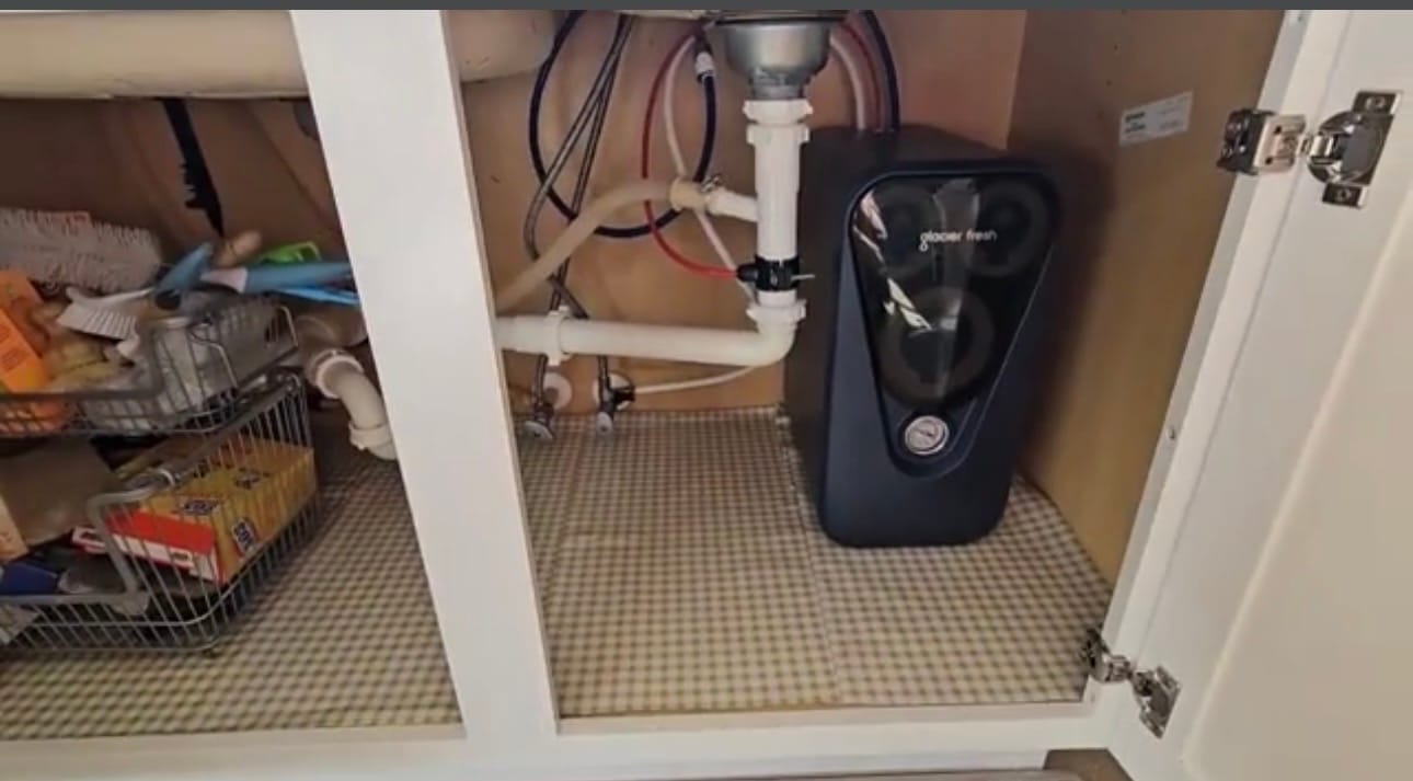 Customer photo review of Easiest to Install 800GPD Reverse Osmosis System, Under sink RO System-Glacierfresh U03