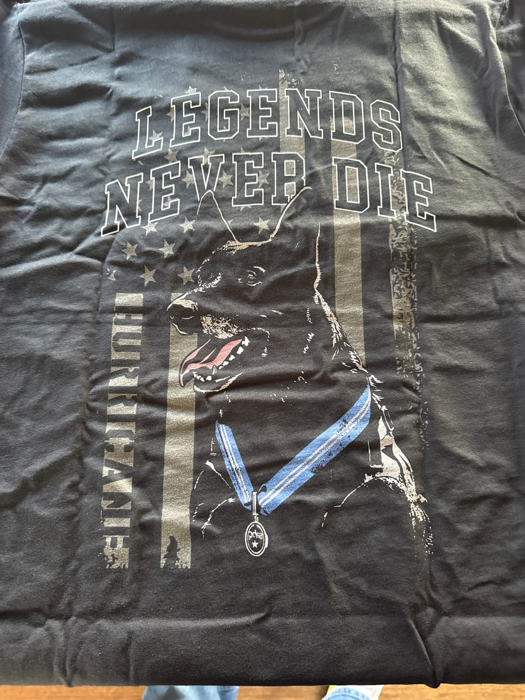 Customer photo review of Legends Never Die Shirt