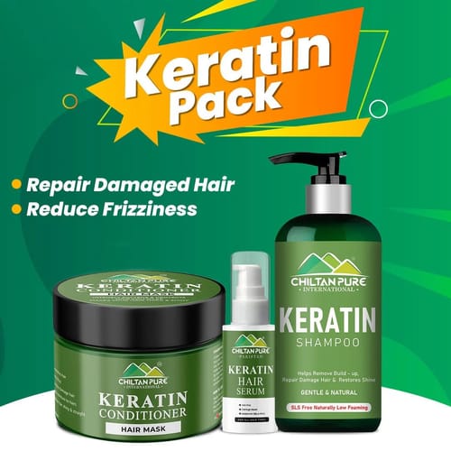 Customer photo review of Keratin Hair Range Kit - Reduce Frizziness, Repair Damaged Hair, Makes Hair Healthy & Shiny