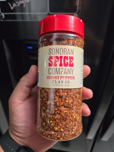 Customer photo review of Ghost Pepper Flakes (Bhut Jolokia)