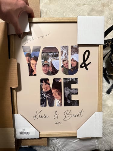 Customer photo review of You & Me - Personalised Poster