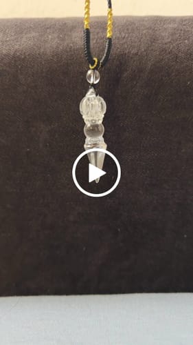 Customer video review of Protective Clarity Tibetan Quartz Crystal Vajra Pendant