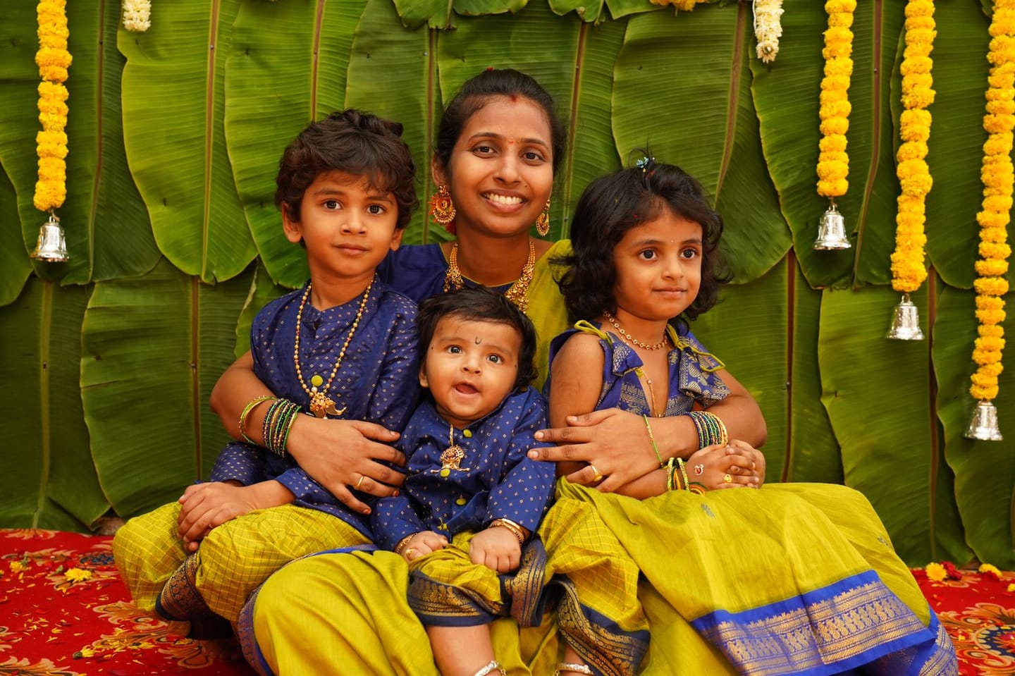 Customer photo review of Green and navy blue embroidered kurta dhoti ethnic dress for baby boy