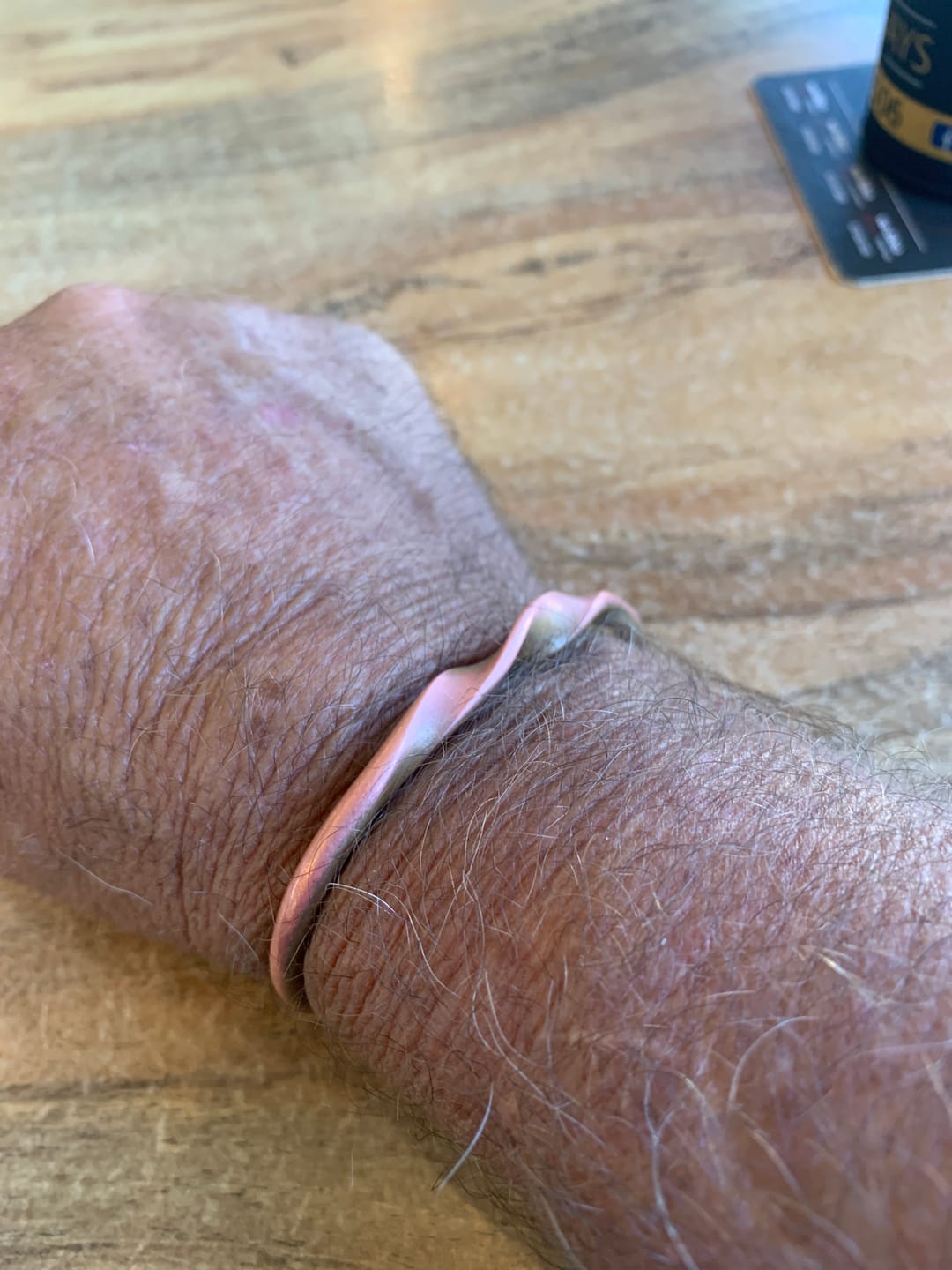 Customer photo review of Solid Twist / No-Magnetic / Copper Bracelet