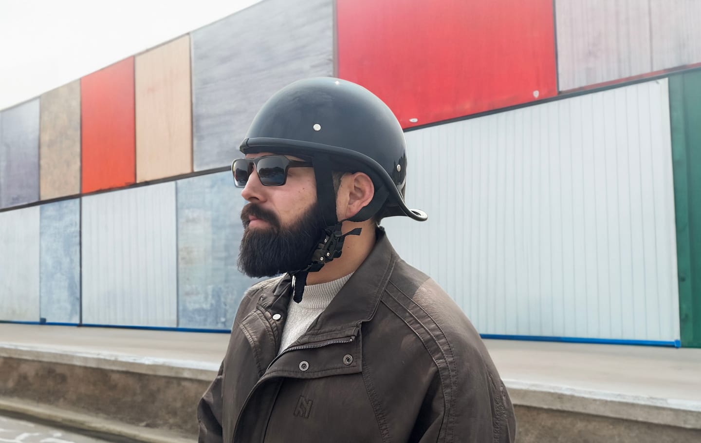 Customer photo review of Lightweight Reversible DOT Baseball Helmet / Gloss Black