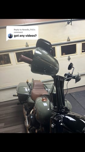 Customer photo review of Color Matched hand guard with LED for Harley Touring & Softails