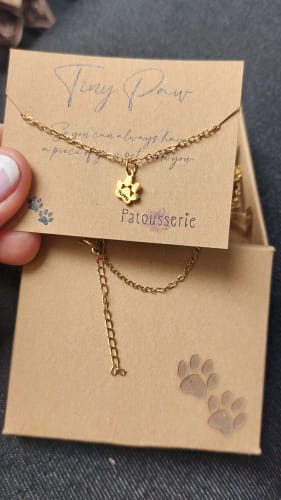 Customer photo review of Κολιέ με χάραξη το όνομα του Δικού σας Κατοικίδιου - Tiny Paw