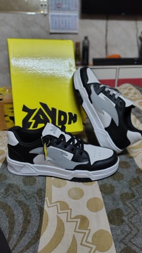 Customer photo review of SPENCER Checkers Black Men's casual sneaker