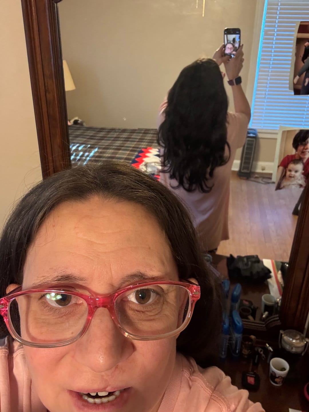 Customer photo review of Dark Brown #2 Natural Wave DIY Hair Extensions Home Kit