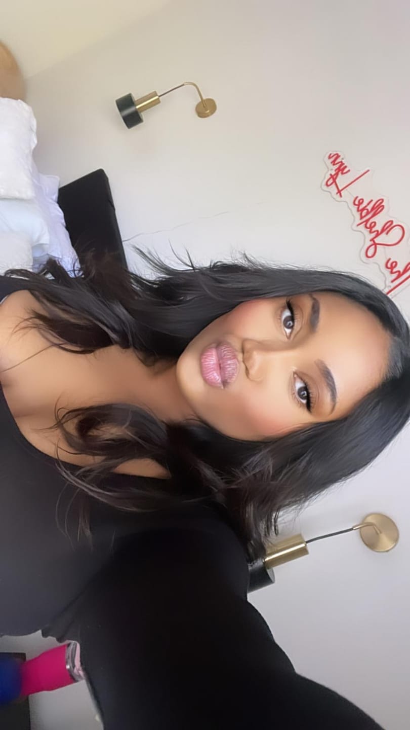 Customer photo review of Raw Indian Straight Hair Extensions