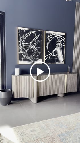 Customer video review of Black Abstract Painting #ABAV524