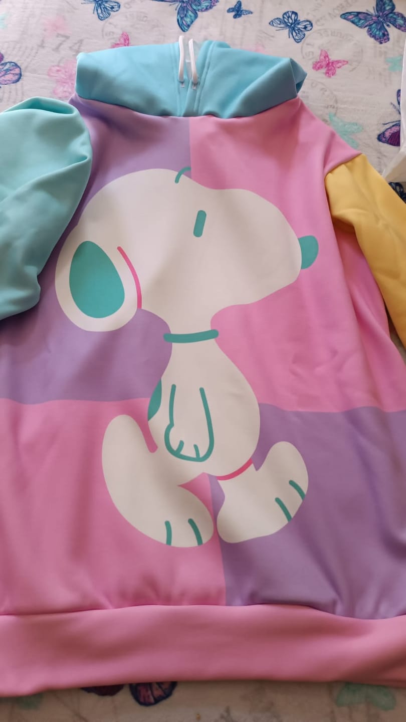 Customer photo review of Playera Pijama Ranglan Snoopy Call